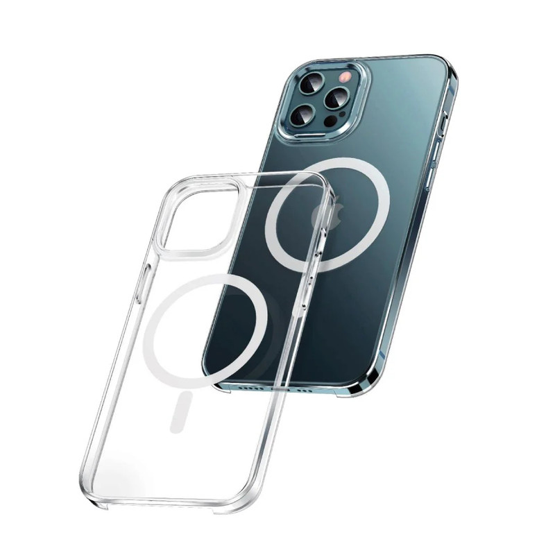 OFKOZ iPhone 15 Magnetic case (PC) - iPhone 15 Plus - Clear - أكسسوار